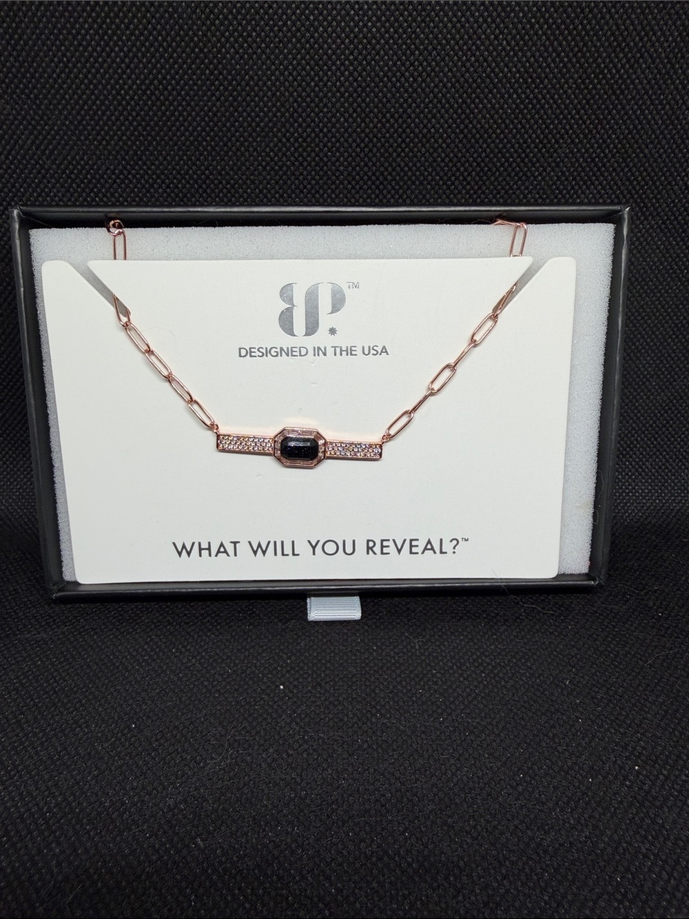 Untamed: Black Sandstone on Rose Gold